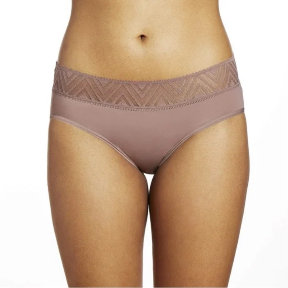 NWT Thinx Hiphugger Moderate‎ Period Panties Womens Small Lace Dusk Mauve Pink